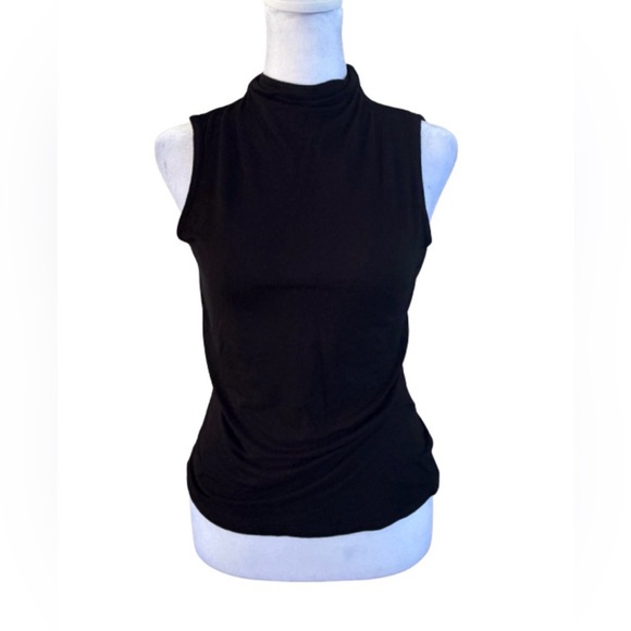 Christian Siriano Tops - Christian Siriano Black Sleeveless Mock Neck Top